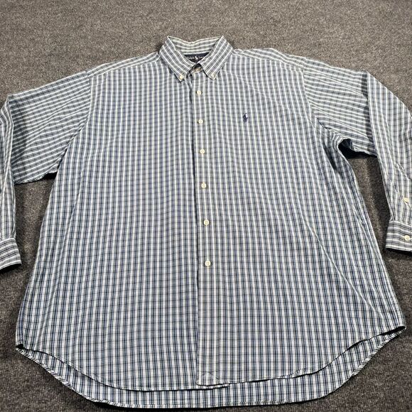Vintage Polo Ralph Lauren Mens XL Blake Long Sleeve Oxford Shirt Hong Kong Made - Picture 3 of 9